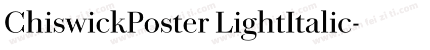 ChiswickPoster LightItalic字体转换